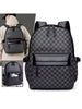 Fashionable Black Backpack, Large Capacity, with Adjustable Shoulder Straps, Multiple Compartments and Zippered Pockets, Suitable for School, Work, and Travel, Student Backpack